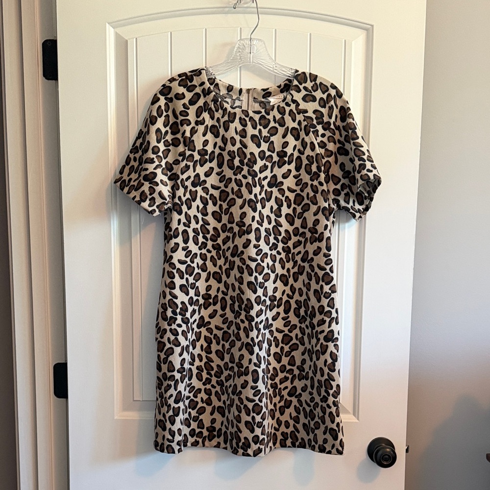 Love Riche Leopard Print Mini Dress - Beige and Black